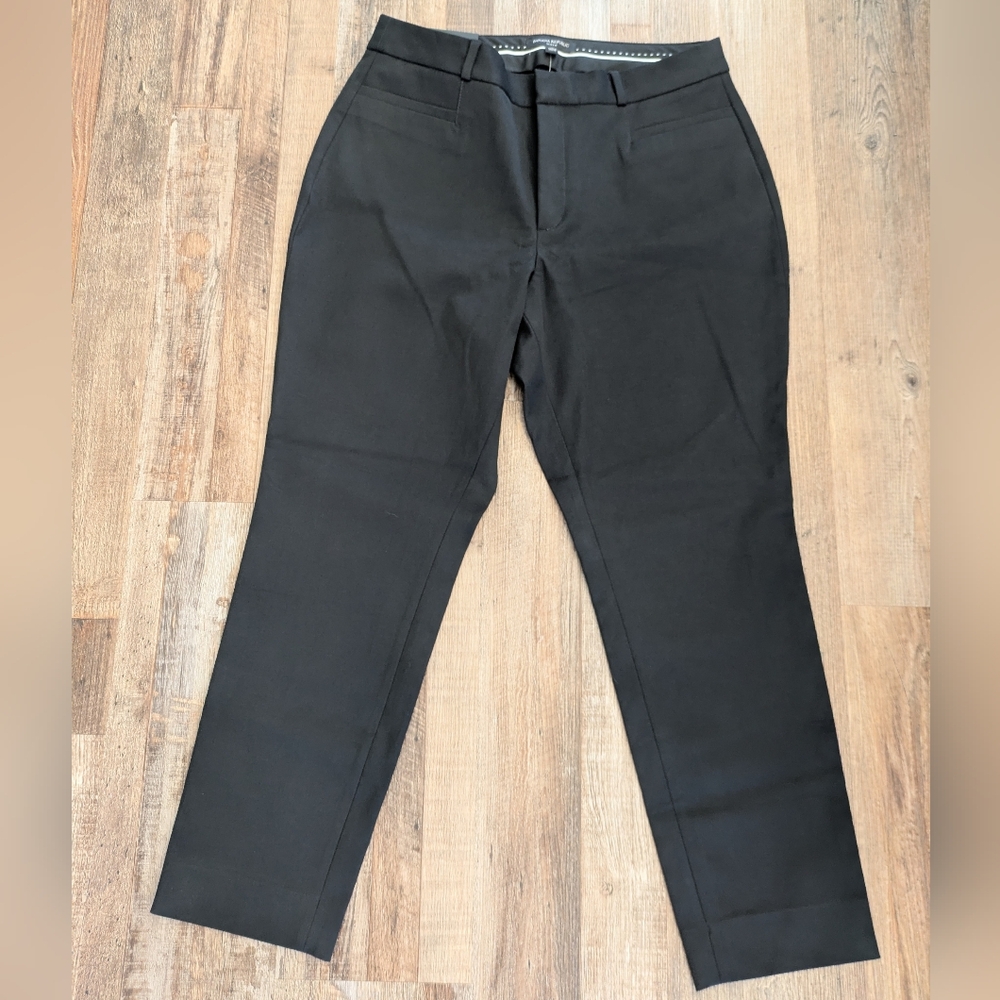 NWT Banana Republic Black Curvy Sloan Slimming Stretch Washable Ankle Pant Sz 12